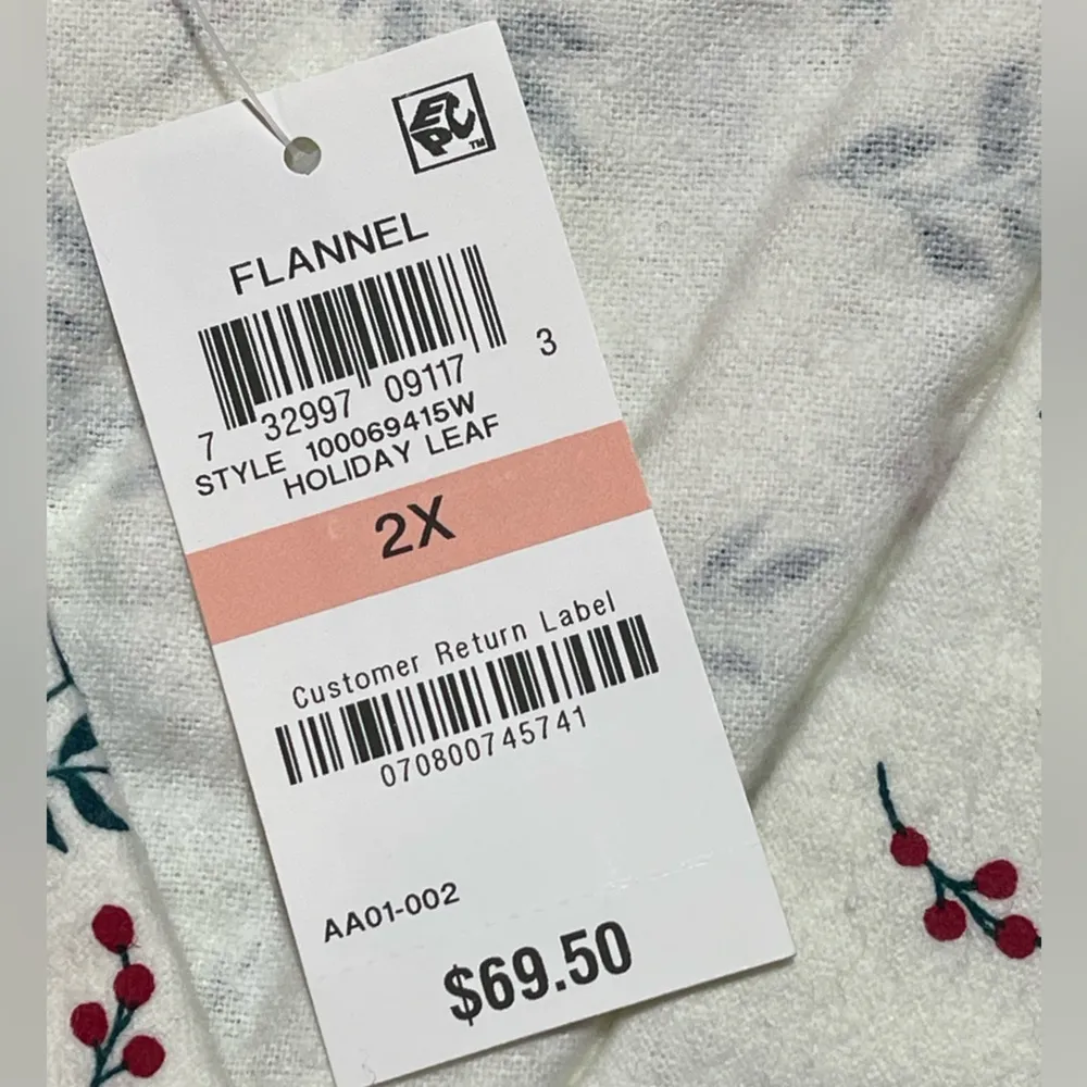 Charter Club Intimates Cotton Flannel Nightgown Size 2X - Image 4