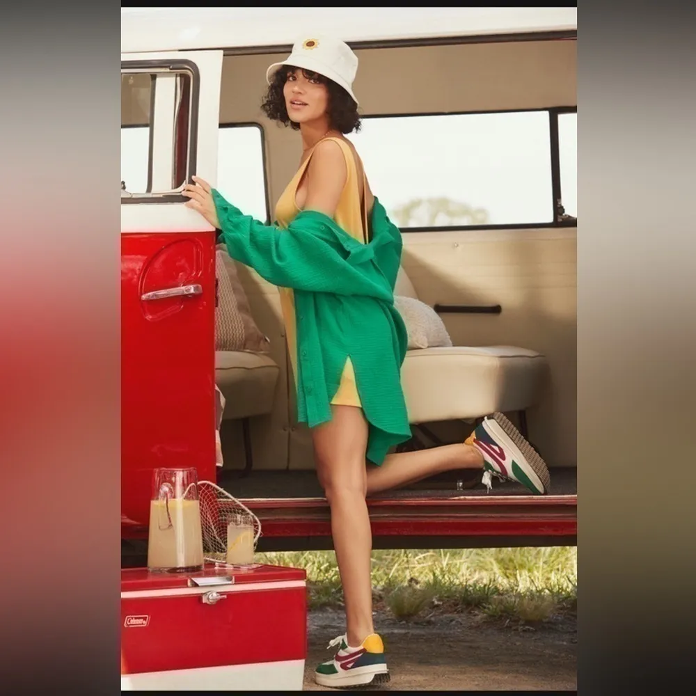 New Lulu's Easy to See Green Oversized Button Up, Small - Image 7