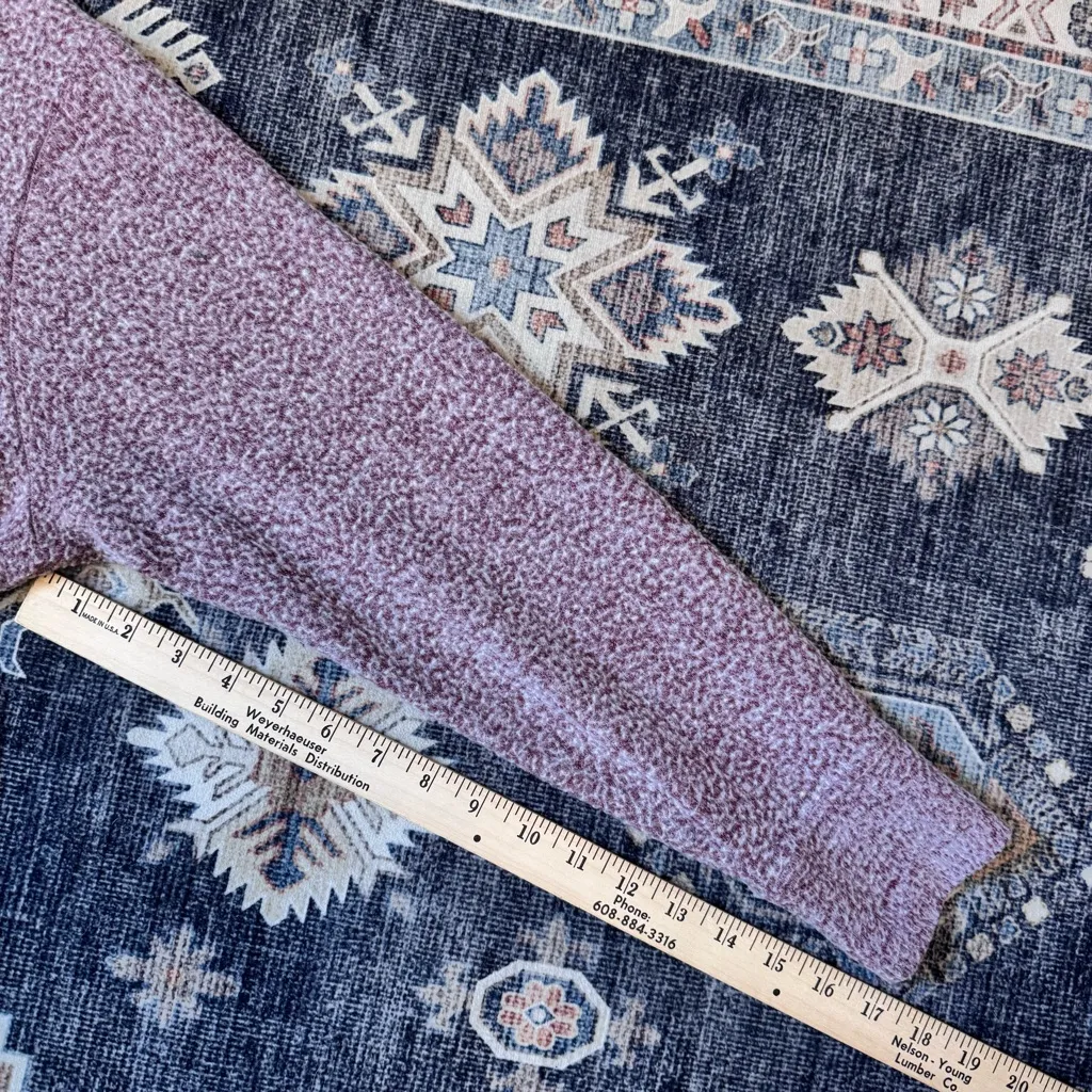 Nine Britton Hana Quarter Zip Fleece Exterior Pullover Sweater Maroon Size M - Image 10