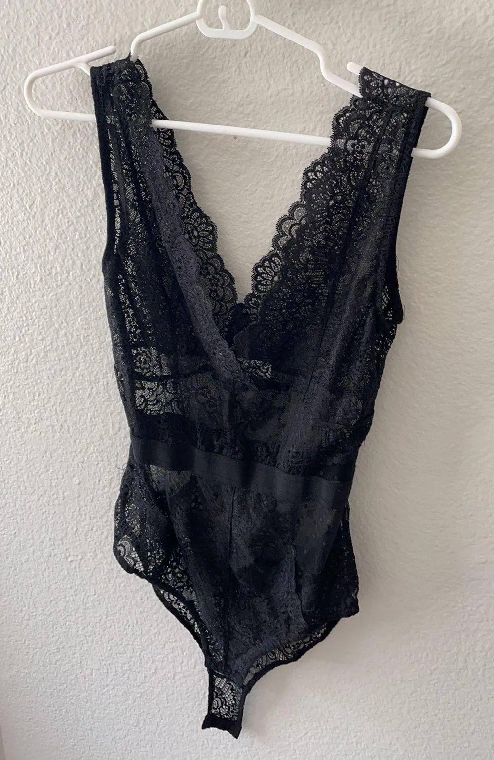 Black Lace Bodysuit Small - Image 2