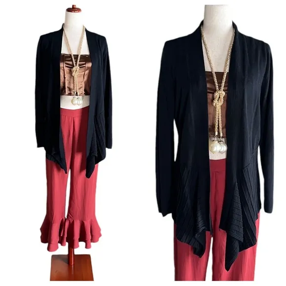 Ivanka Trump Open Front Cascading Cardigan - Image 2