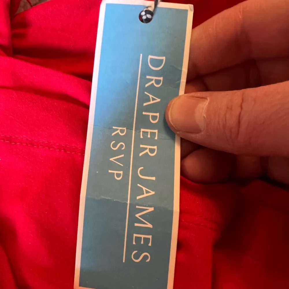 DRAPER JAMES RSVP Reese Witherspoon Knit Wrap Dress Red NWT Size XS - Image 10