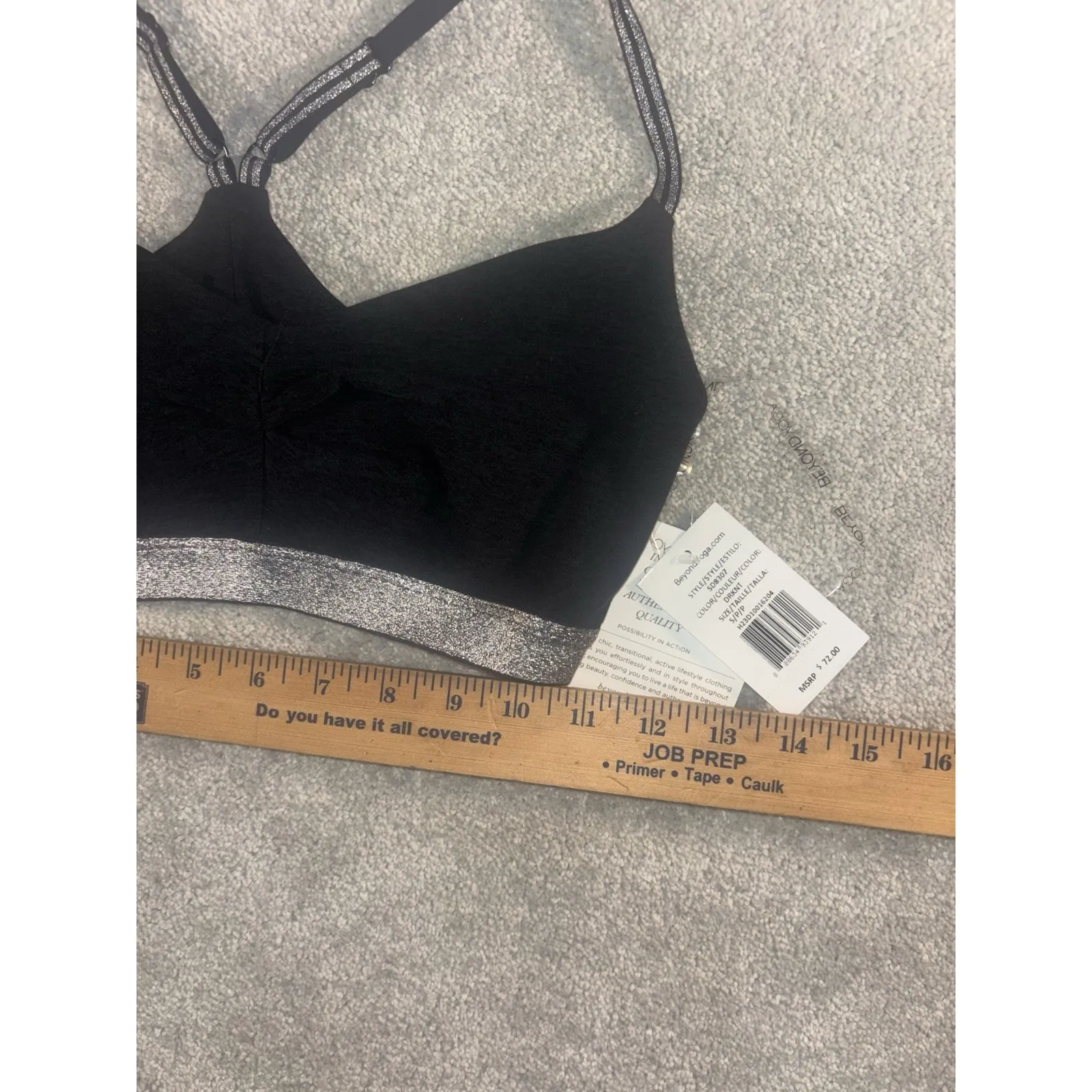 Beyond Yoga  shine on spacedye bra‎ Small Black NWT - Image 8
