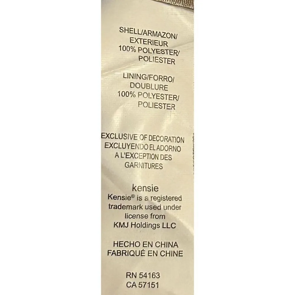 Kensie Khaki Trench Coat Size Medium Pockets Belted Lightweight Dressy (0923) - Image 6