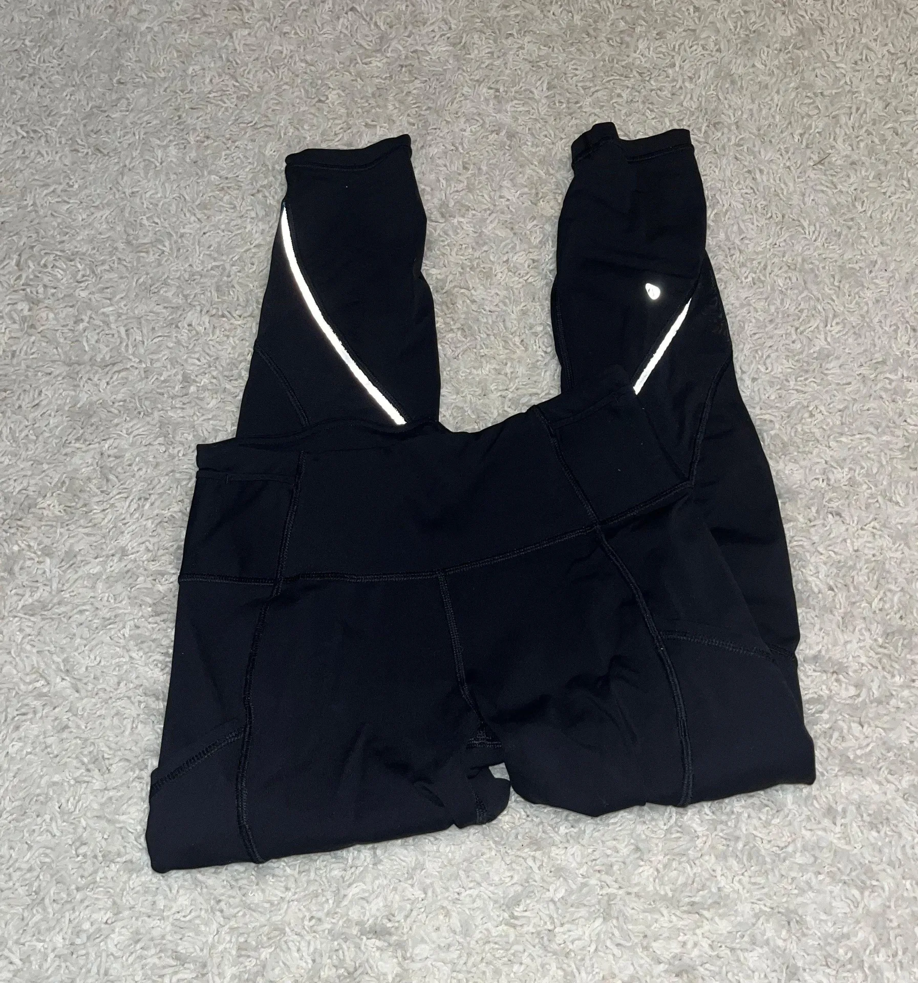 Black High Rise Mesh 25” Leggings Size 6 - Image 2