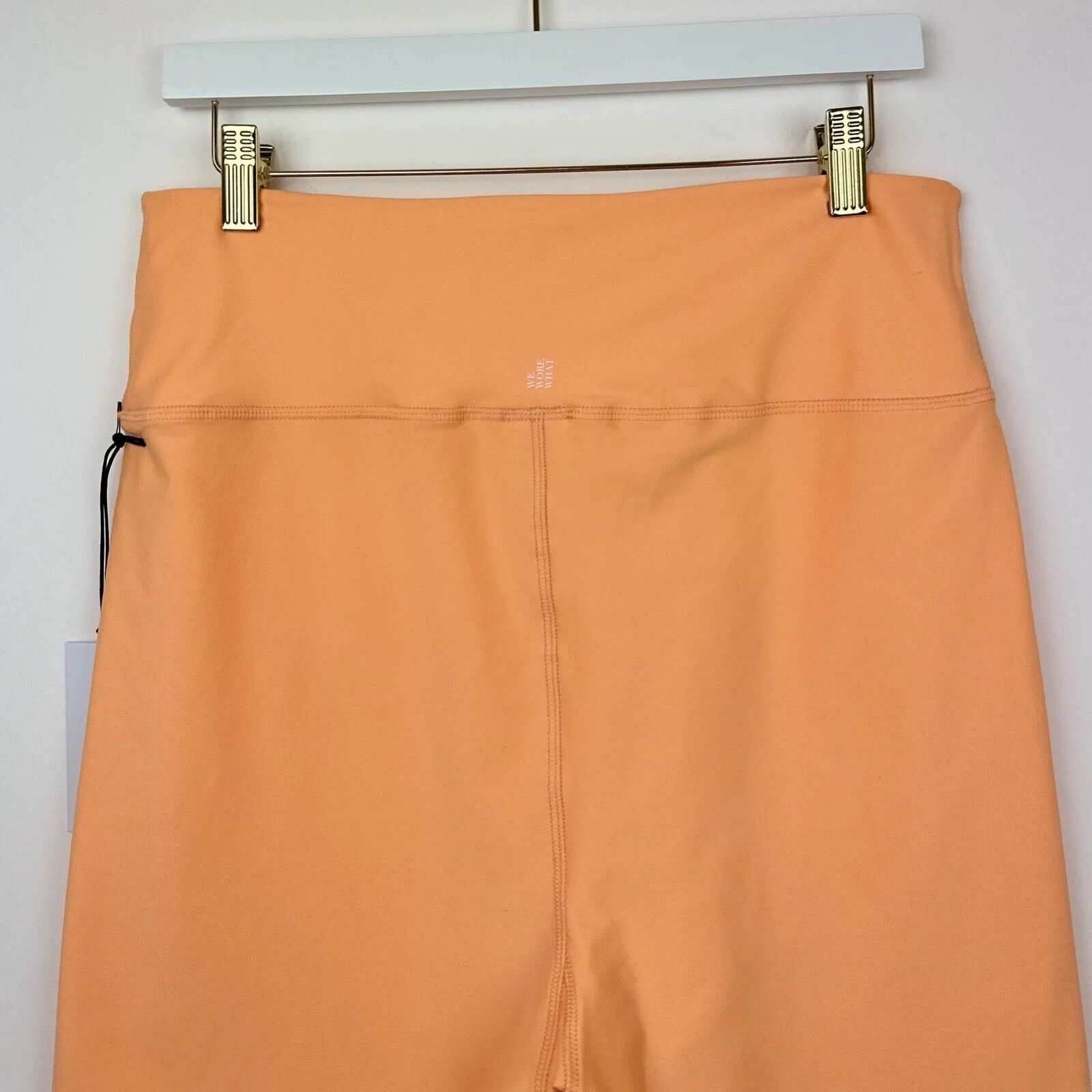 WeWoreWhat Lace Up Biker Shorts Revolve Athleisure High Waist Orange XL NWT - Image 8