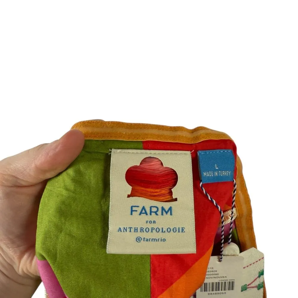 Farm Rio Anthropologie Bandeau Multicolor Geometric Top Boho NEW Womens Large - Image 4