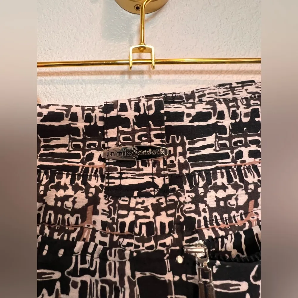 Jamie Sadock Abstract Golf/Tennis Pickleball Skort Size 4 Black - Image 3