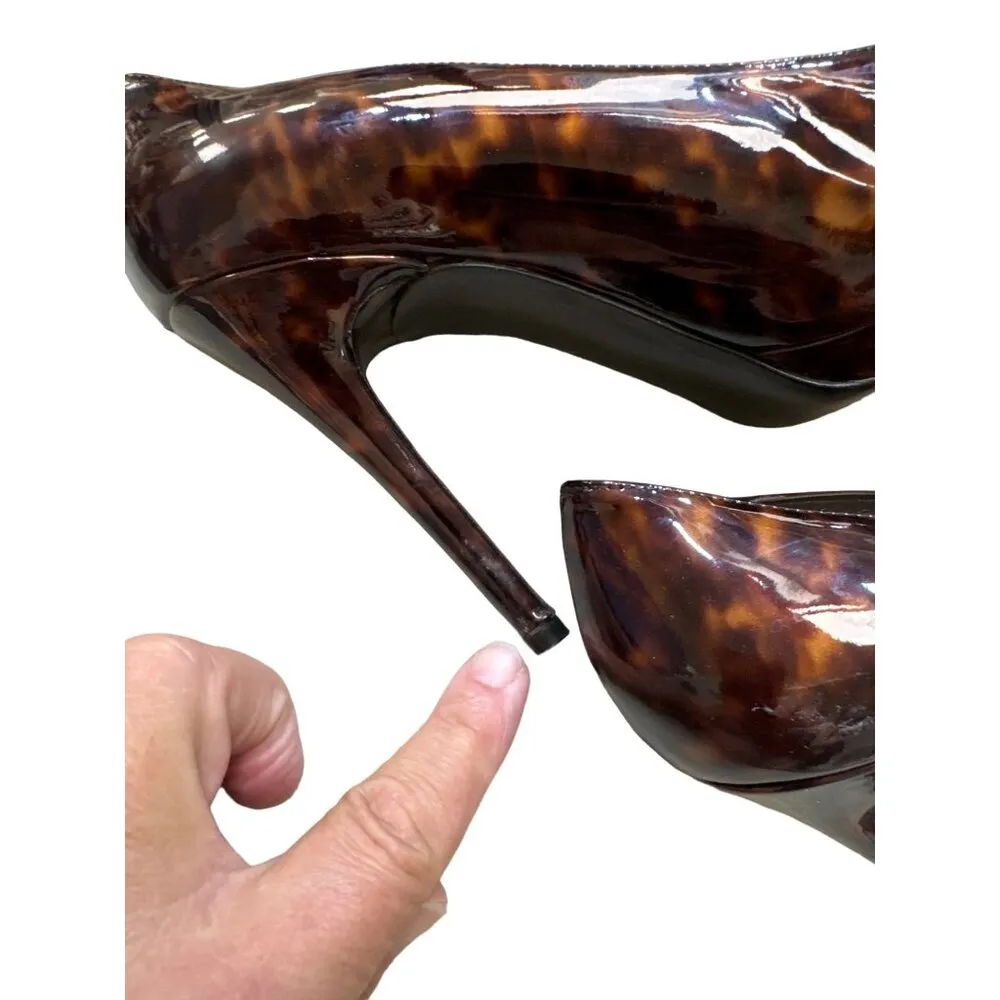 Stuart Weitzman women’s brown shoe 4 inch tall heels pumps size 10M SKU 3320 - Image 7