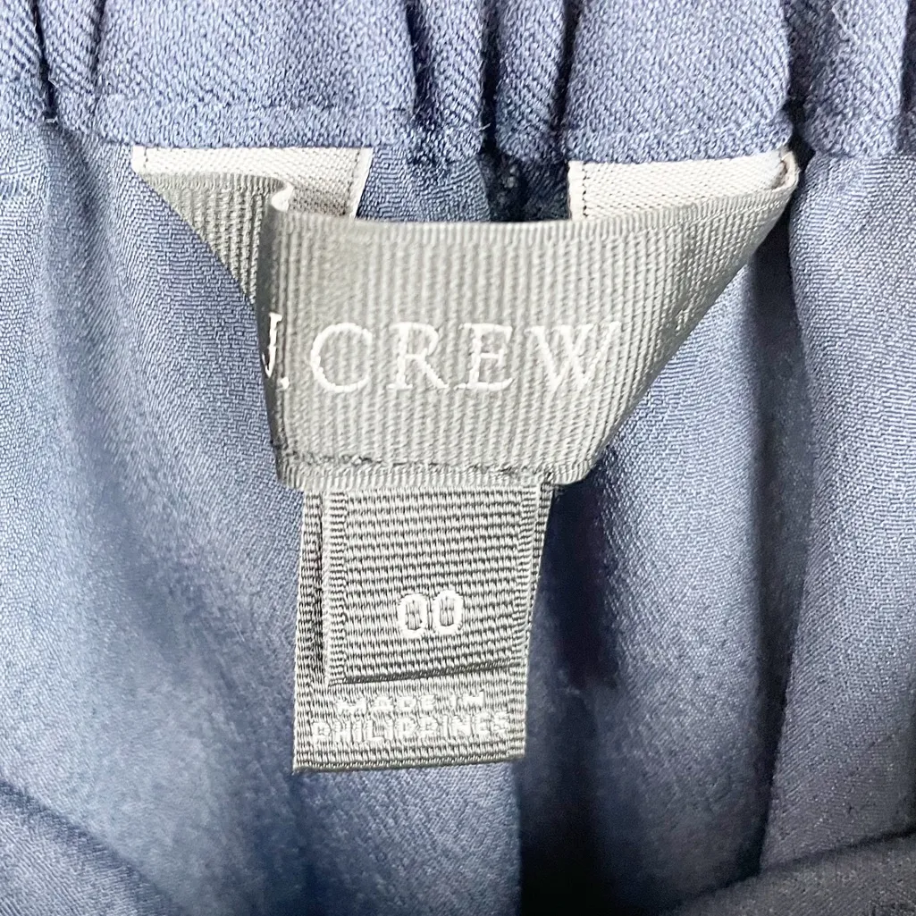 J. Crew Wool Flannel Ruffle Mini Skirt Size 00 Vintage Indigo Navy Blue G7119 - Image 6