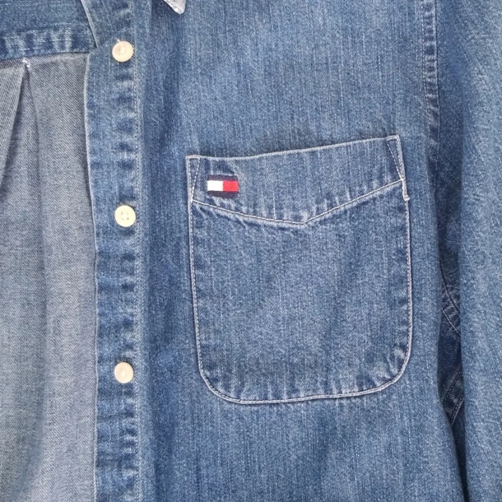 Vintage Tommy Hilfiger Denim Button Shirt - Image 4