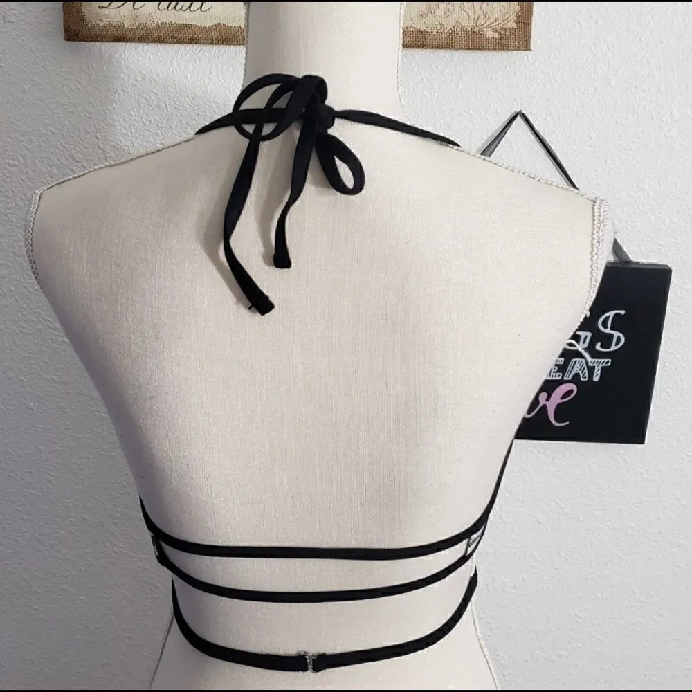 Black Green Multicolor Underwire Padded Triangle Swimwear Lot Of 3 Bikini Top M Black Size M - Image 5