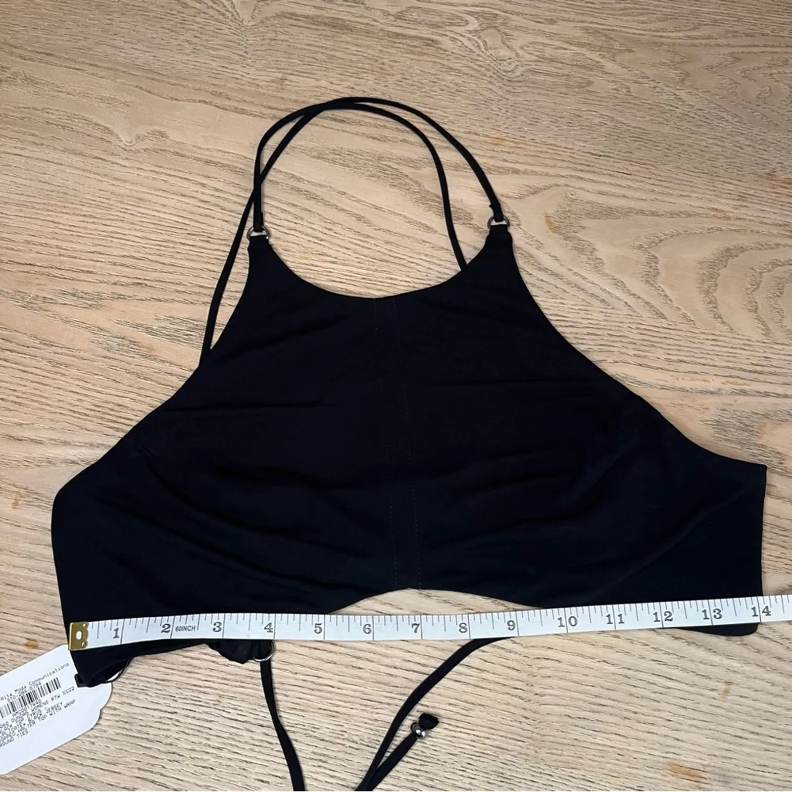 NWT DUNDAS x REVOLVE Cyrus Cropped Halter Top Wrap Around Ties Sample Size Small Black - Image 5