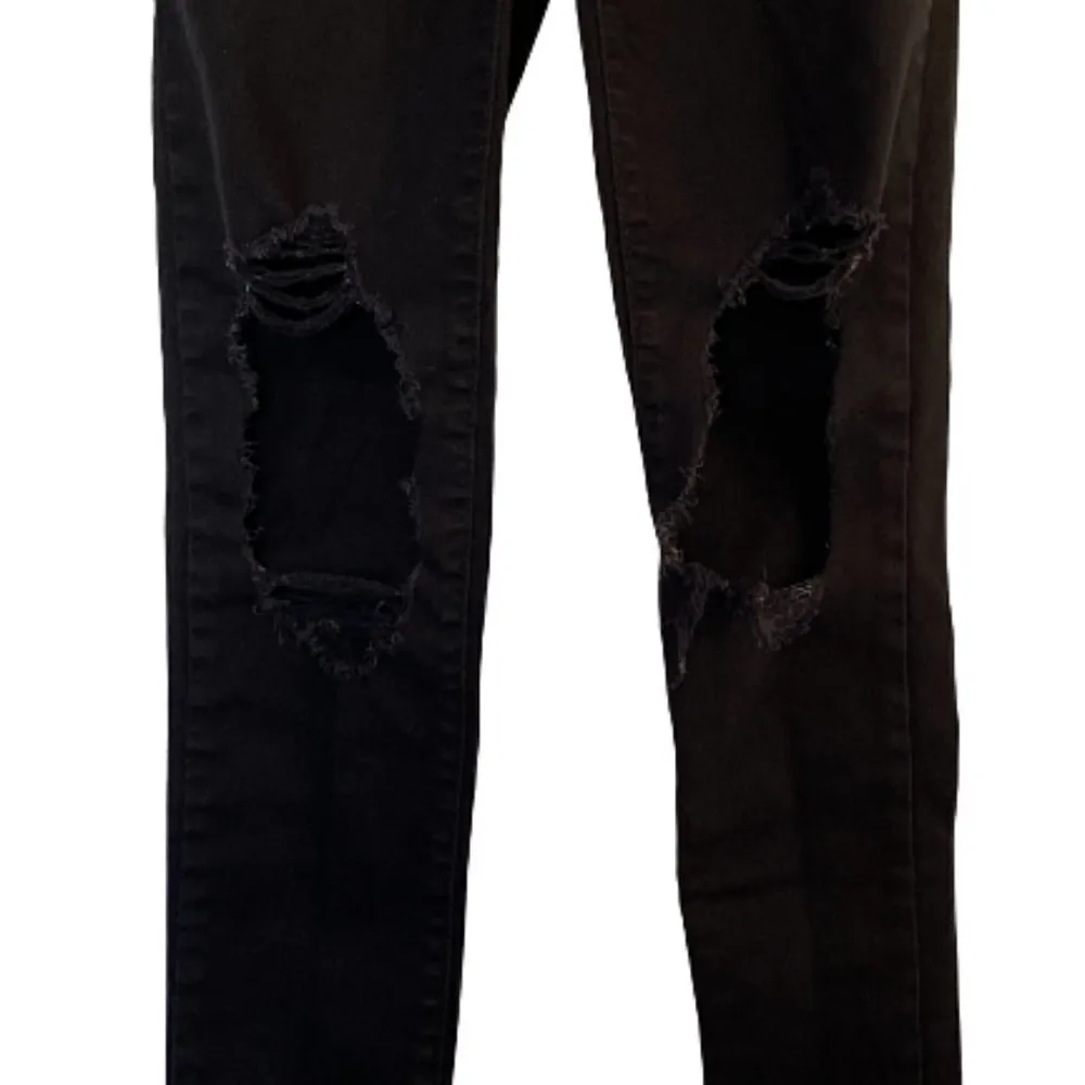 Levi's 721 Distressed Black High Rise Jeans - Image 3