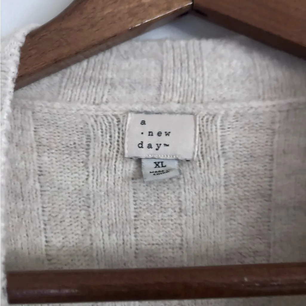 A New Day  Neutral White Cream Fuzzy Soft Elegant Knit Sweater Dress - Image 7