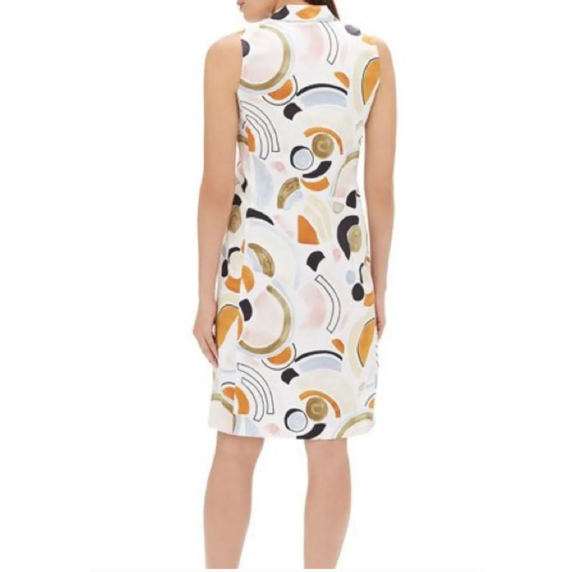 Lafayette 148 Ruby Lyrical Curves Shirt Dress in Cloud Multi Size 14 - Image 2