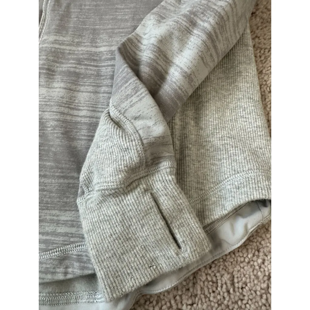 LULULEMON Gray Zip Hoodie Sweatshirt Size 8 - Image 7