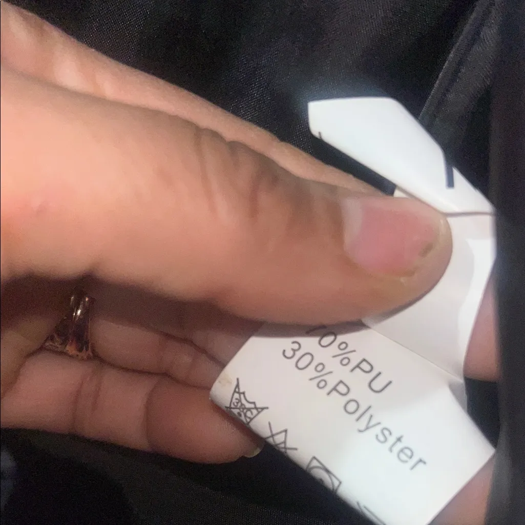 SHEIN Black Leather Biker Jacket - Image 4