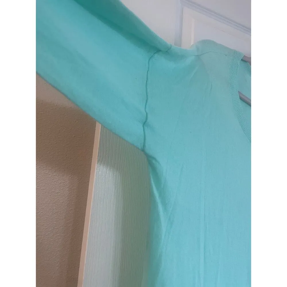 Crown & Ivy Size Large Thin Knit 3/4 Sleeve Shirttail Tiered Ruffle Sweater - Image 14