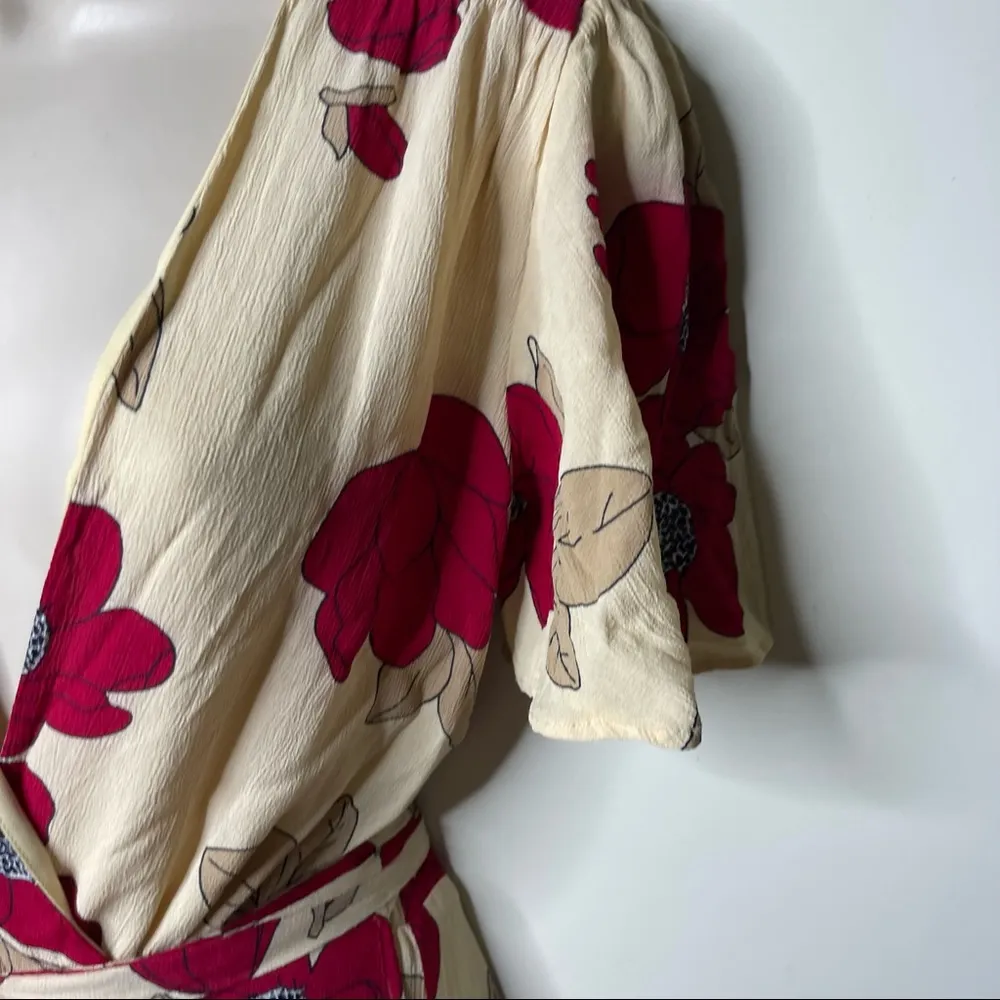 Privacy Please Plaza Kimono Poppy Wrap Maxi Dress sz S - Image 9