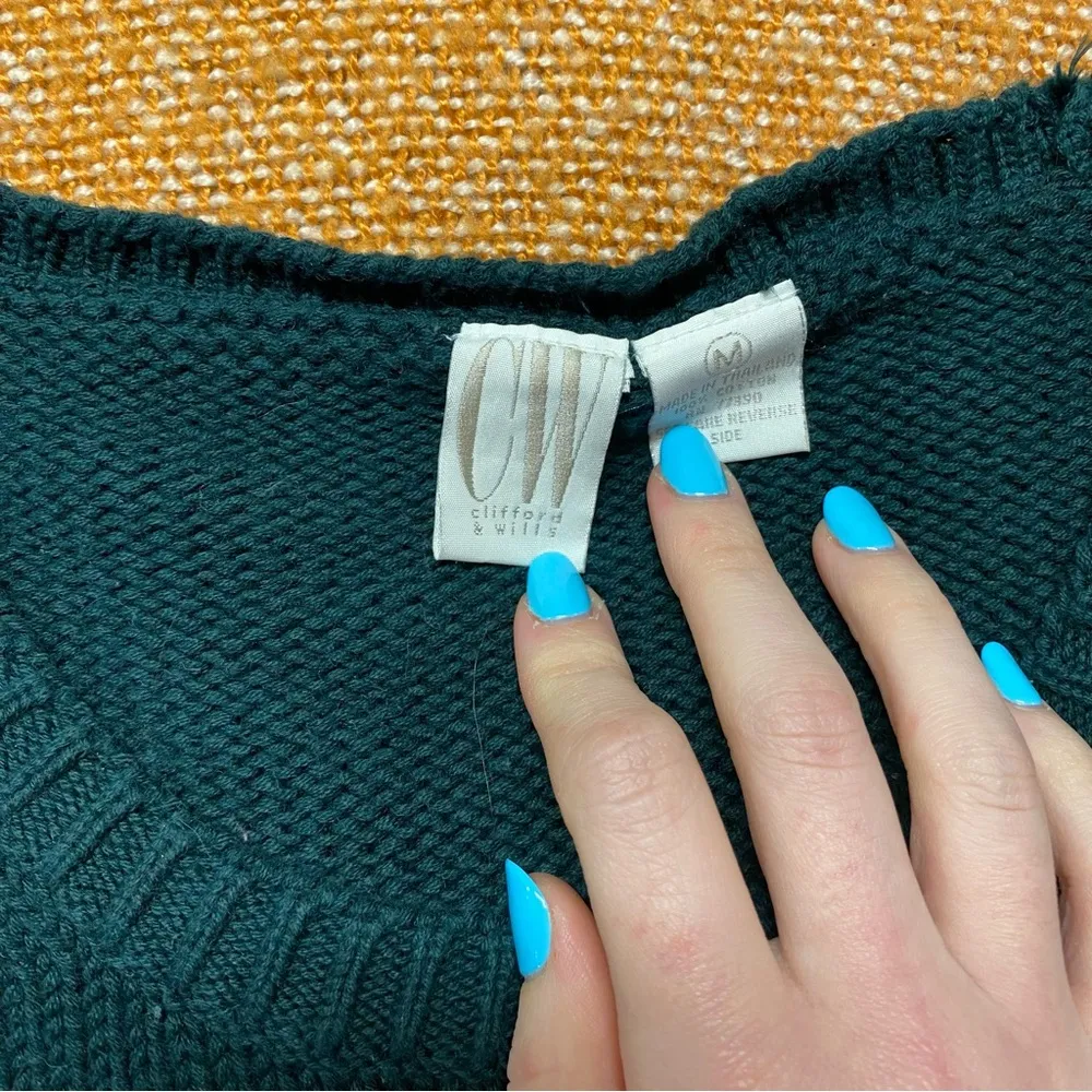 Vintage Oversized Cropped Sweater Vest Size M - Image 2