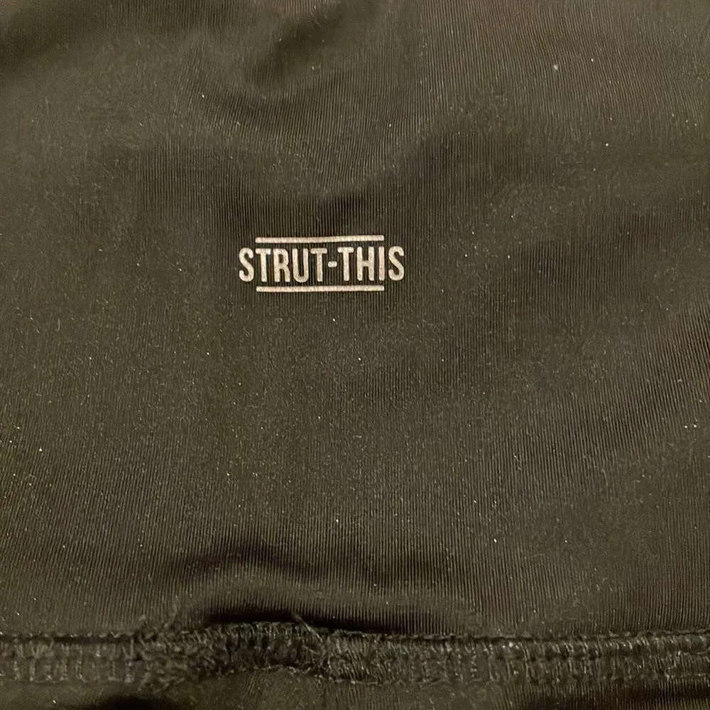 Strut This Women’s Black Mesh Bottom Leggings - Image 7