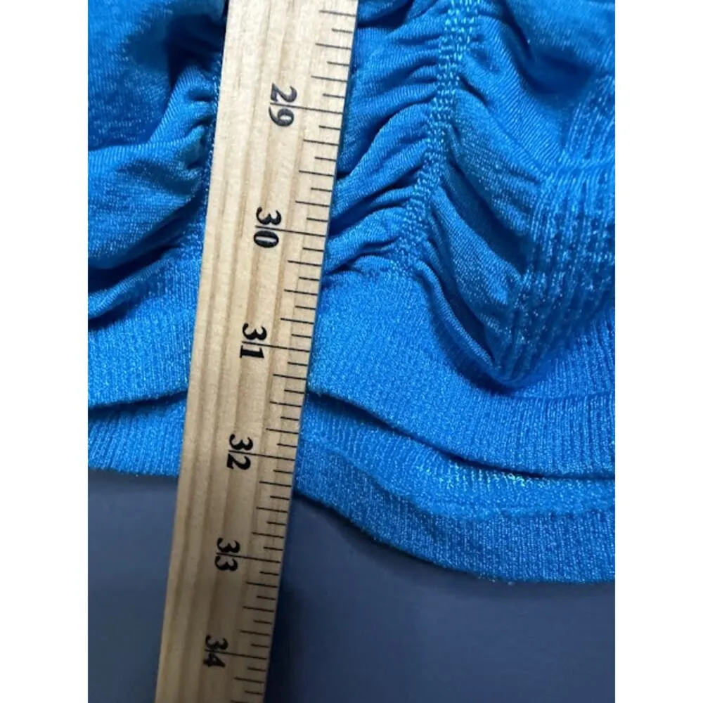 Soho Girls Bodycon Bright Blue Neon Dress Ruched Stomach Tight Short Tropical - Image 6