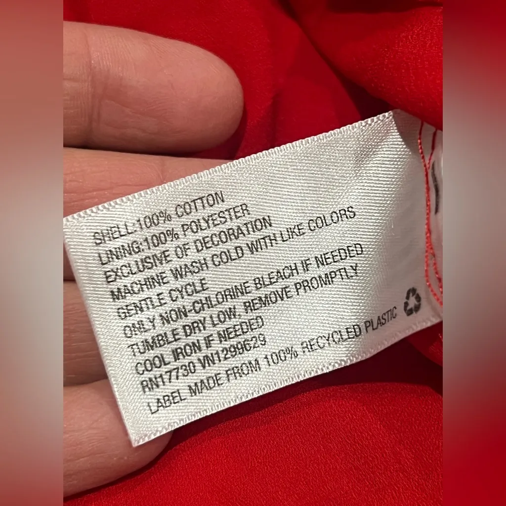 Knox Rose Women's Boho Short Sleeve V Neck Tiered Embroidered Dress Size L - Image 8