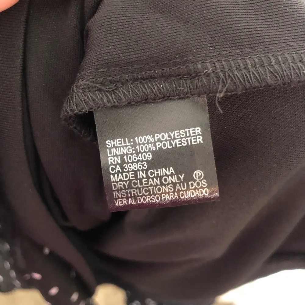 Tahari Black and White Polka Dot Sleeveless Lined Dress Size 8 - Image 8