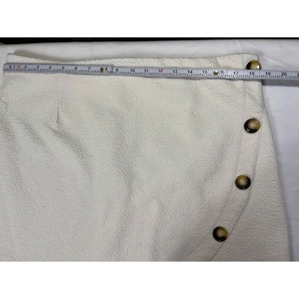 Maeve By Anthropologie Womens Textured White Skirt Size L SKU 7106 - Image 3