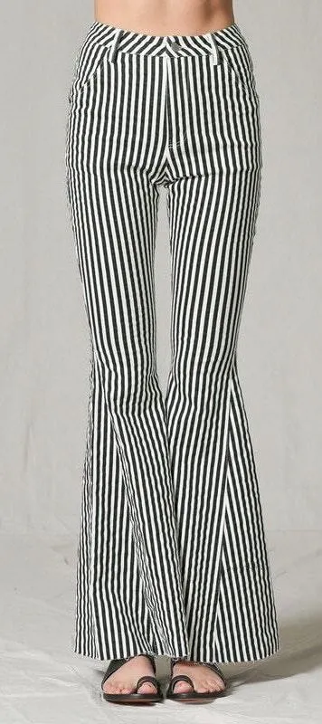 Blank Paige Black And White Flare Jeans - Image 9