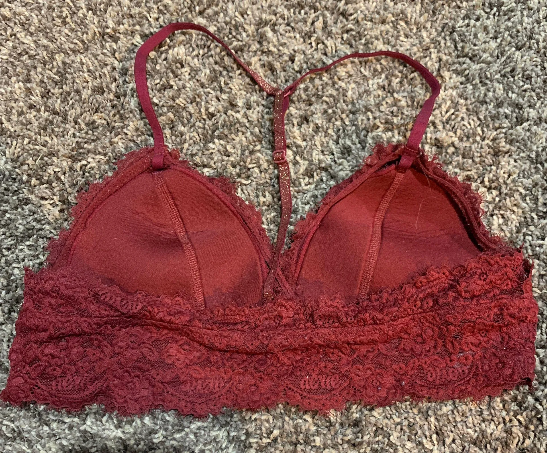 Aerie Red Lace Bralette - Image 2