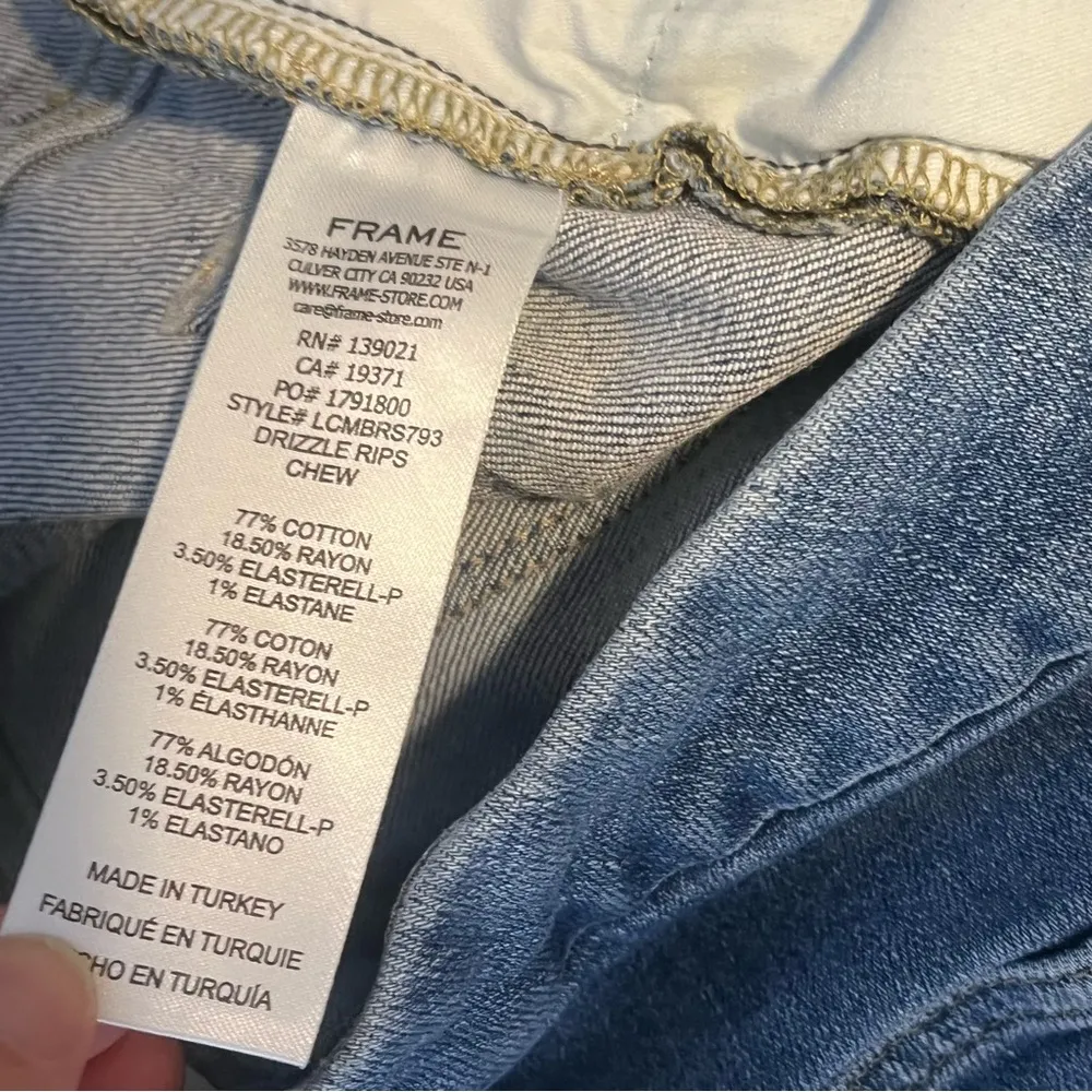 Frame le crop mini boot stagger raw hem crop bootcut jeans - Image 6