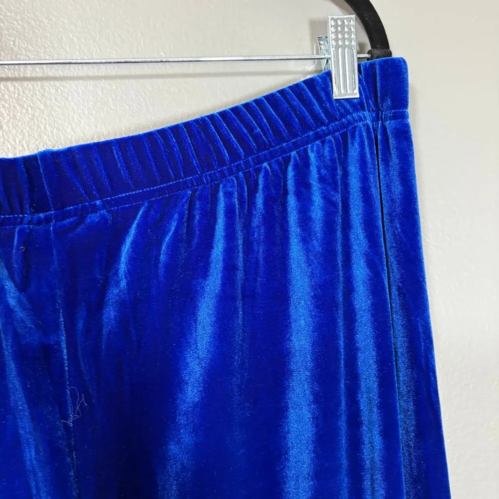 Bob Mackie Bright Blue Velour Wide Leg Lounge Pants - 22W - Women's Plus Size - Image 5