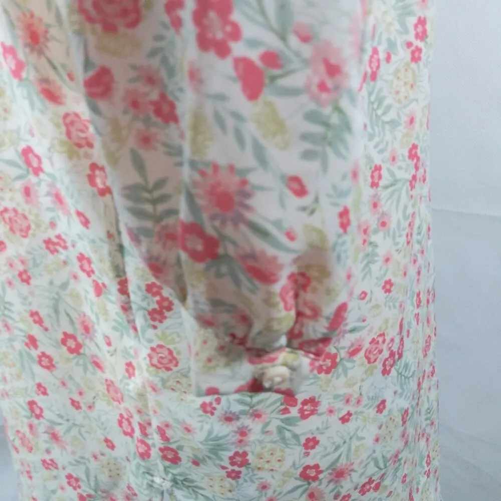 Lauren Conrad Floral Tassel Tunic Peasant Blouse M - Image 5