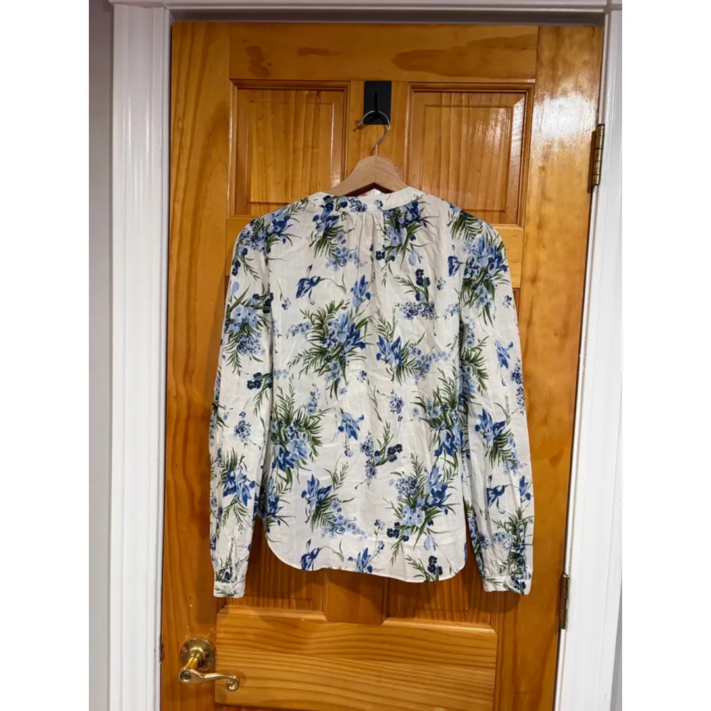 Veronica Beard Floral Cotton Matching Set Ashlynn Top & Arwen Midi Skirt 6 - Image 6