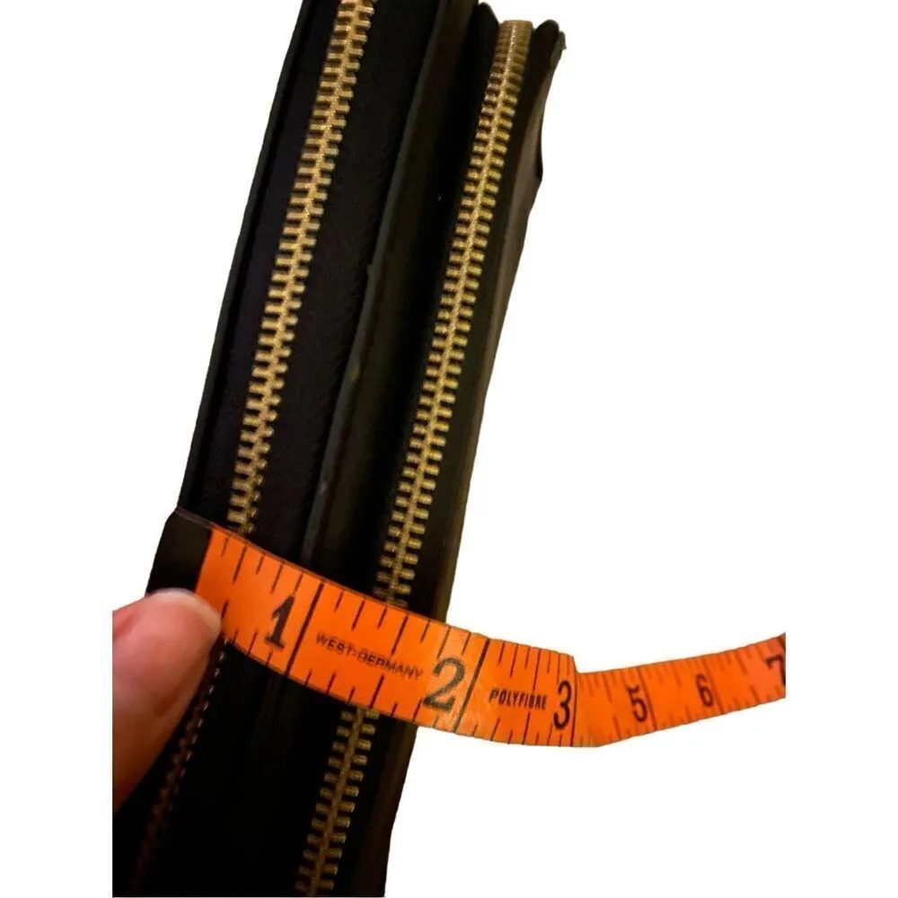 Black Billfold Wallet Clutch Wristlet Travel Vacation Everyday - Image 10