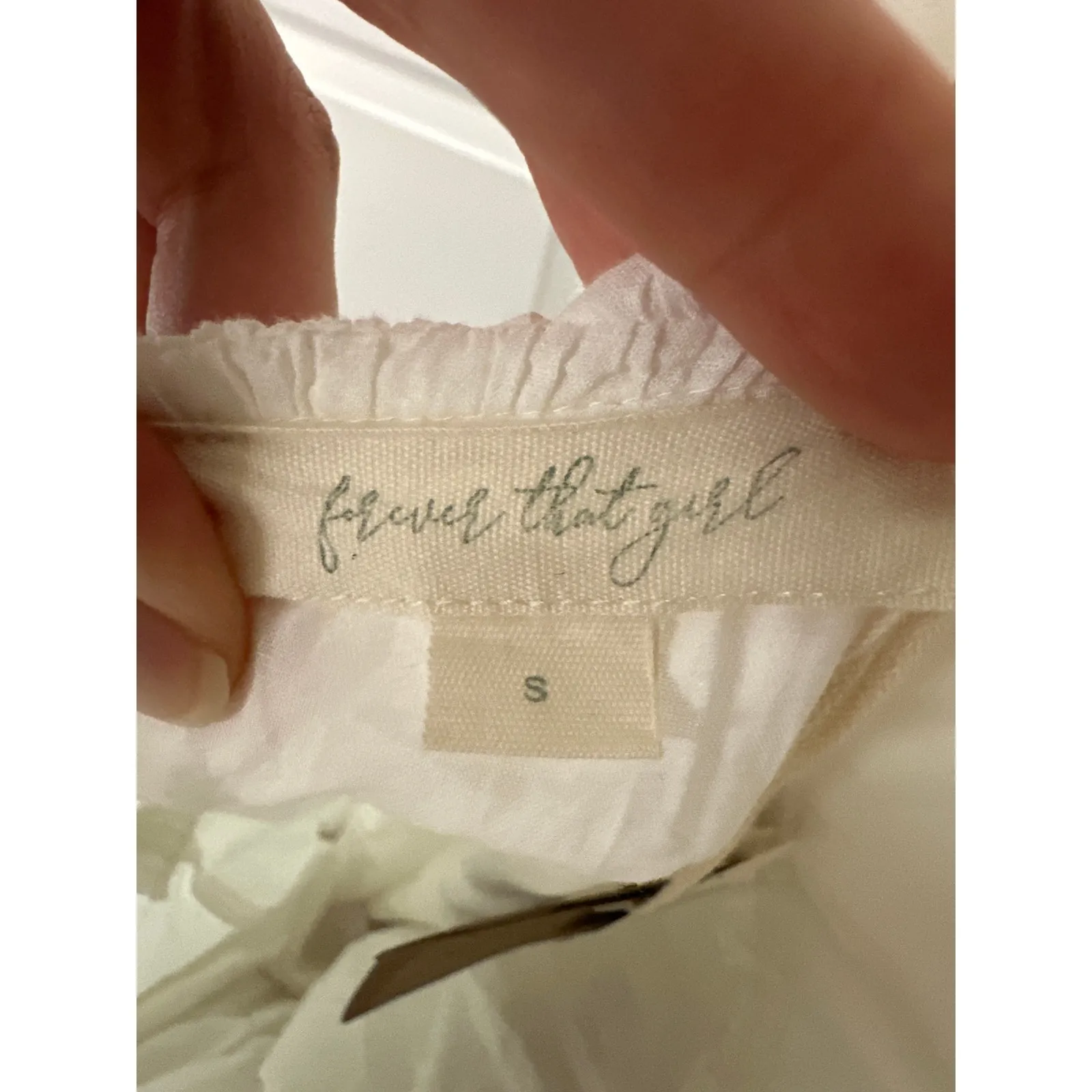 Anthropologie NWT Forever That Girl White Cotton Babydoll Mini Dress Size Small - Image 5