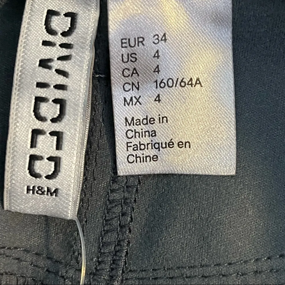 H & M New with Tags Faux Leather Biker Mini Skirt - Image 6