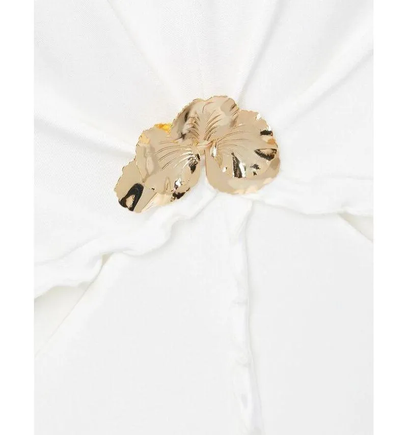 ET OCHS Ivory Laela embellished cutout stretch - Image 3