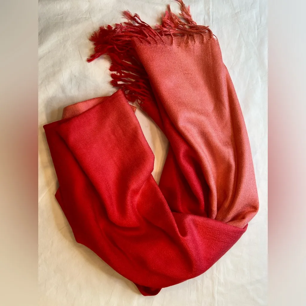 Charlie Paige Hombre Scarf,‎ Pink to Red - Image 7