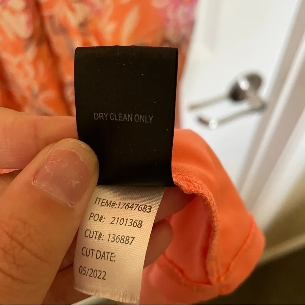 Torrid Lace Up Tea Length Dress - Crinkle Gauze Floral Coral - Image 11