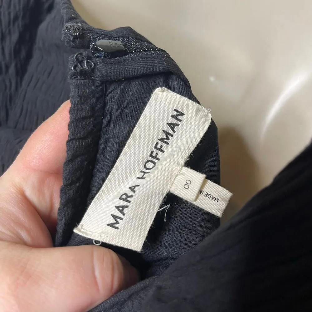 MARA HOFFMAN Violeta textured stretch-cotton midi dress sz 00 - Image 4