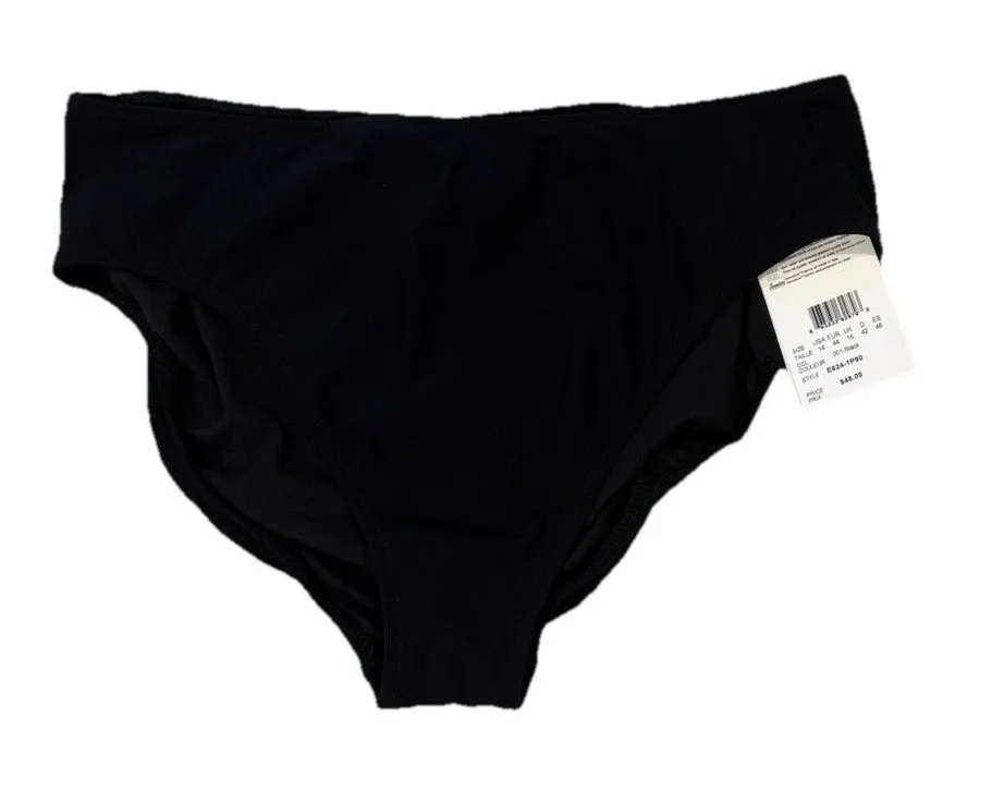 NEW Profile by Gottex Bikini Swim Bottom Women 14 Black Full Coverage Beach Pool - Image 1