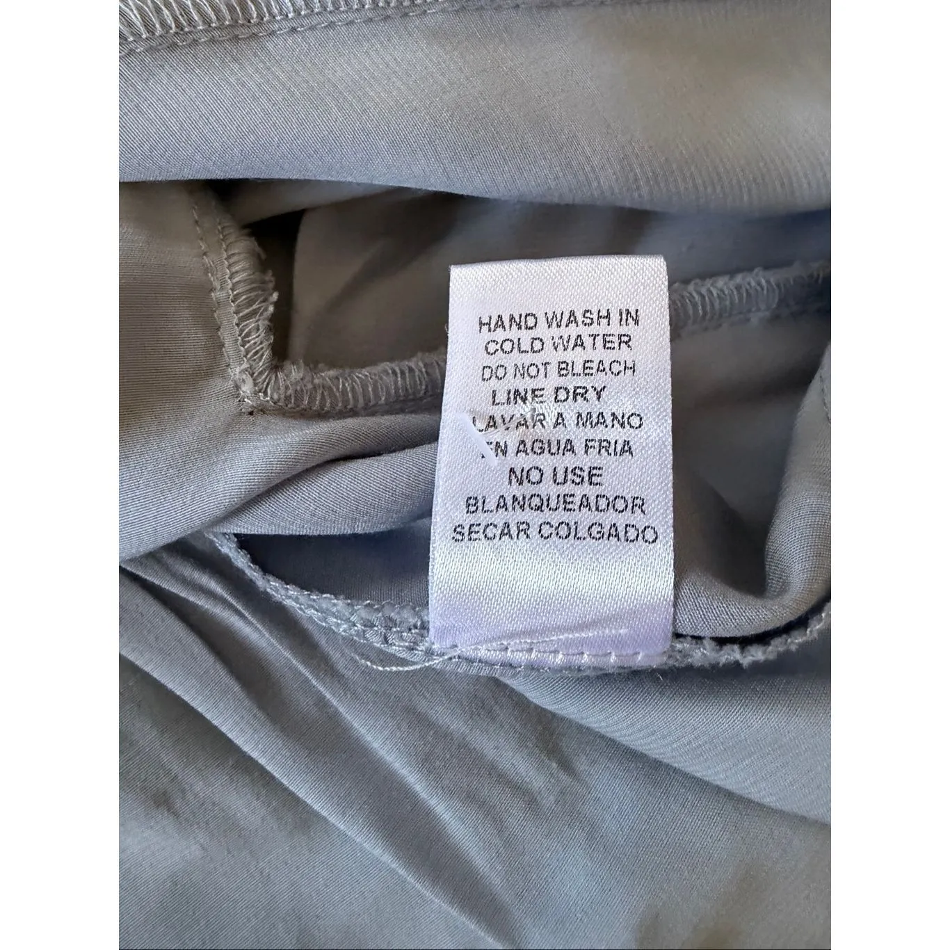 Entro Dusty Blue Mini Dress Long Sleeve Lined Size S - Image 8