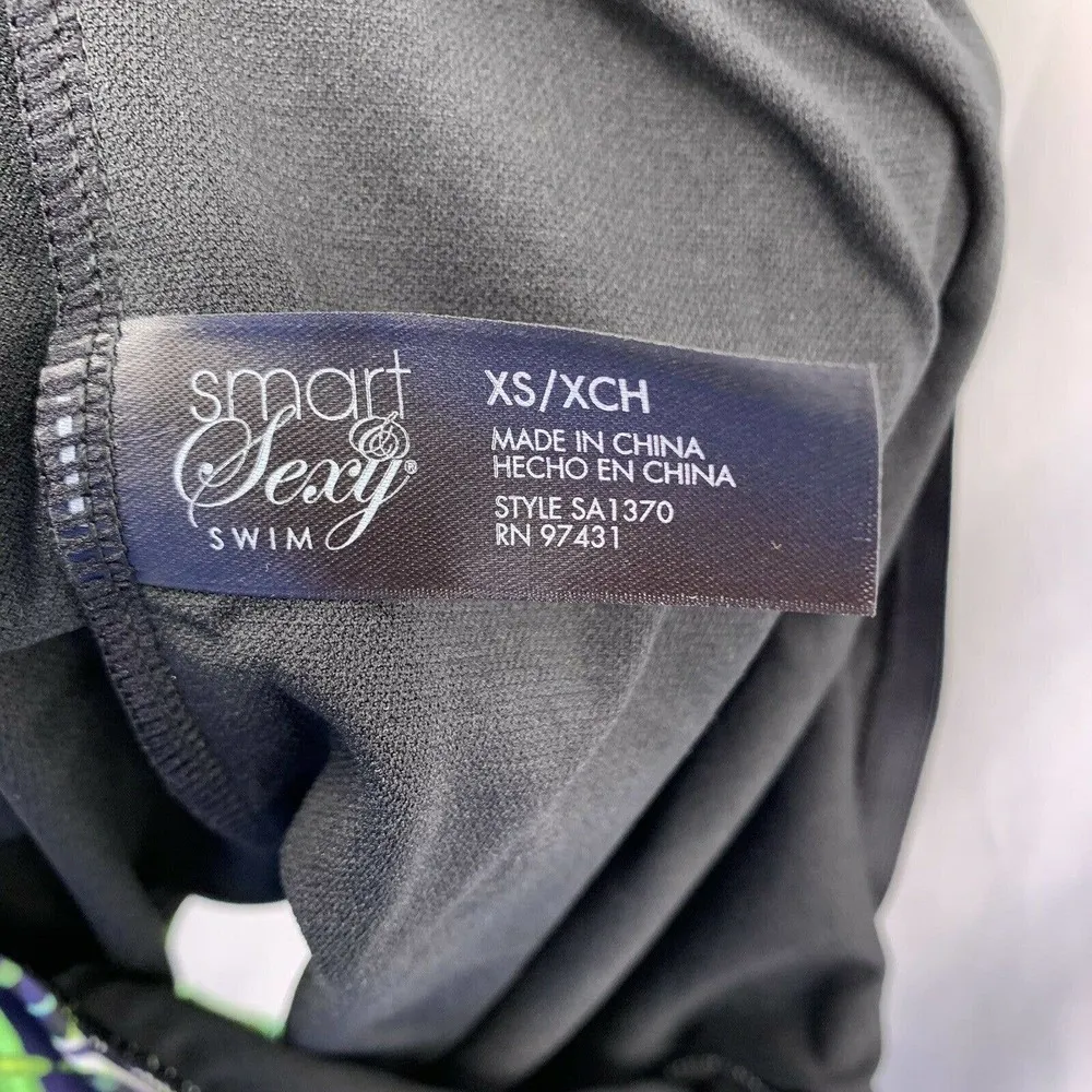 Smart & Sexy Tropical Print One Piece XS New - Image 4