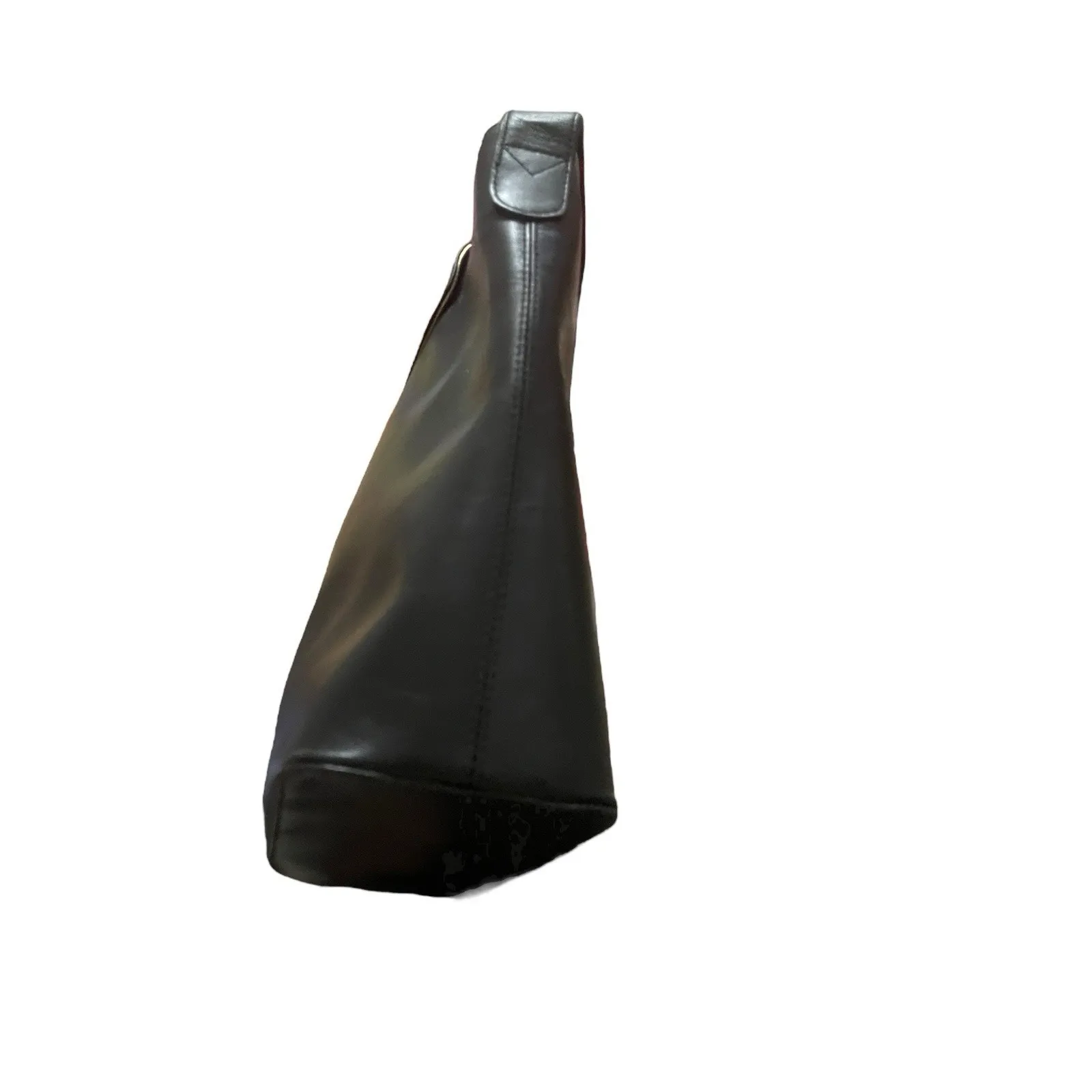 Vintage Fred Hayman Beverly Hills Black Leather Shoulder Bag 80s 90s Y2K - Image 6