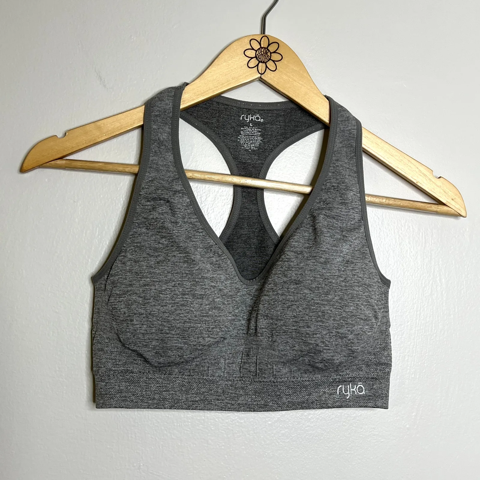 Ryka Gray Racerback Sports Bra - Image 4