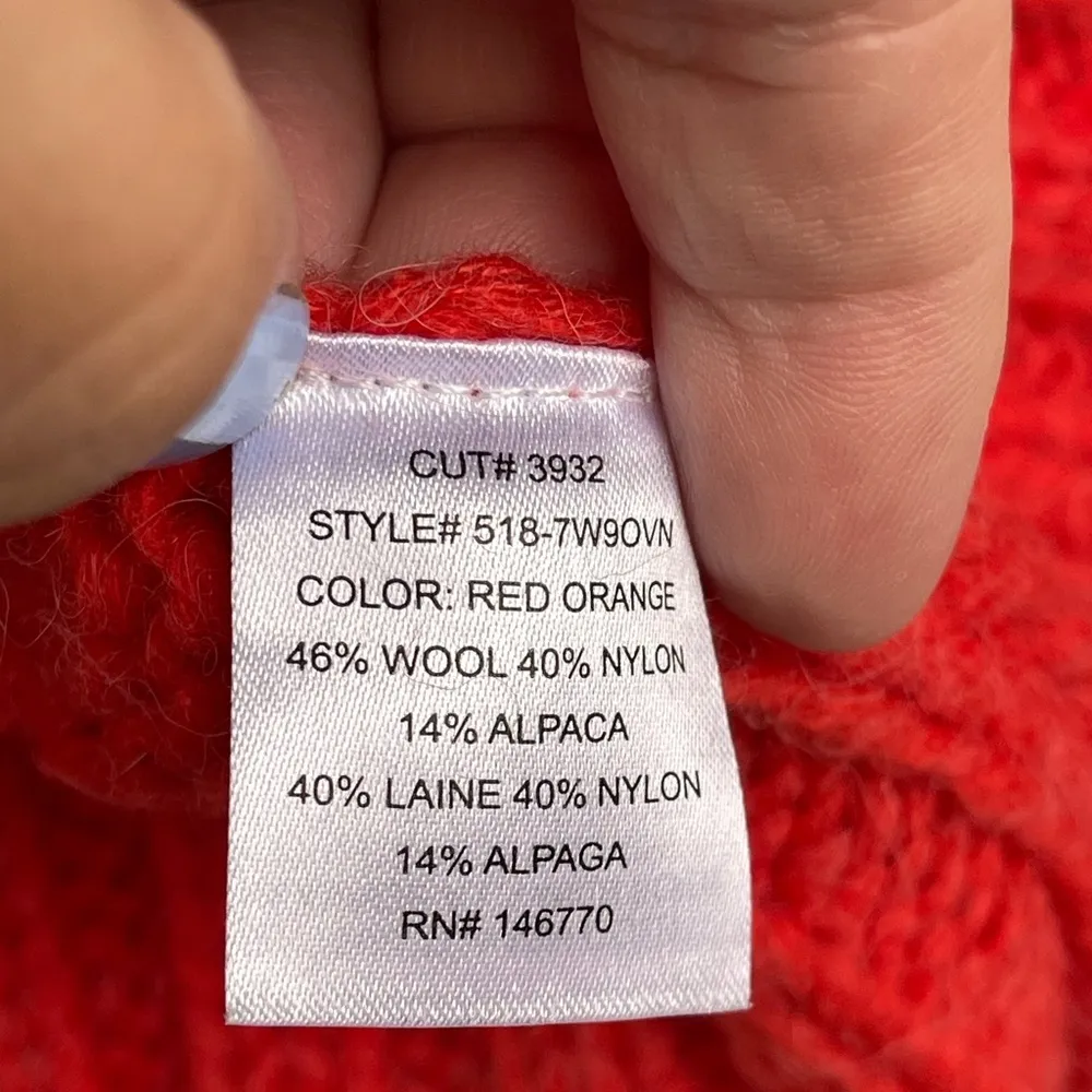 RE/DONE   90s Oversized Sweater in Red
Orange small - Image 7