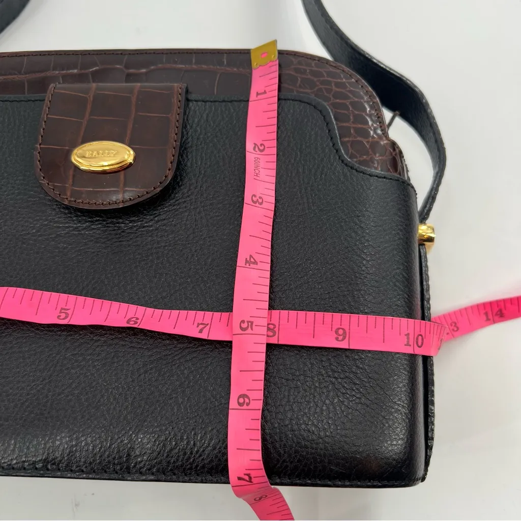 Vintage Bally leather shoulder bag Black - Image 7